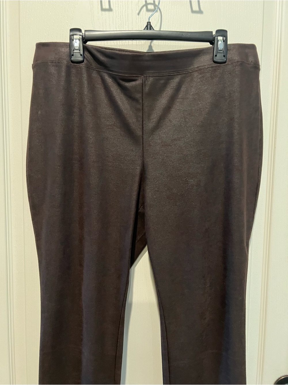 Chico's Dark Brown Faux-Leather Leggings